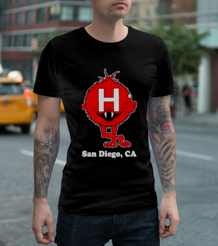 Alex Pardee H Red Monster San Diego CA T-Shirt