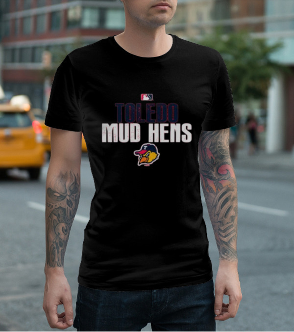 Toledo Mud Hens MLB Team Logo With Bird Mascot T-Shirt