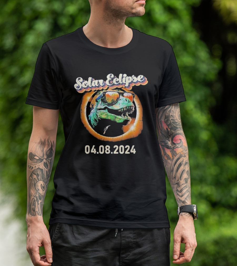 Solar Eclipse T-Rex April 8 T-Shirt