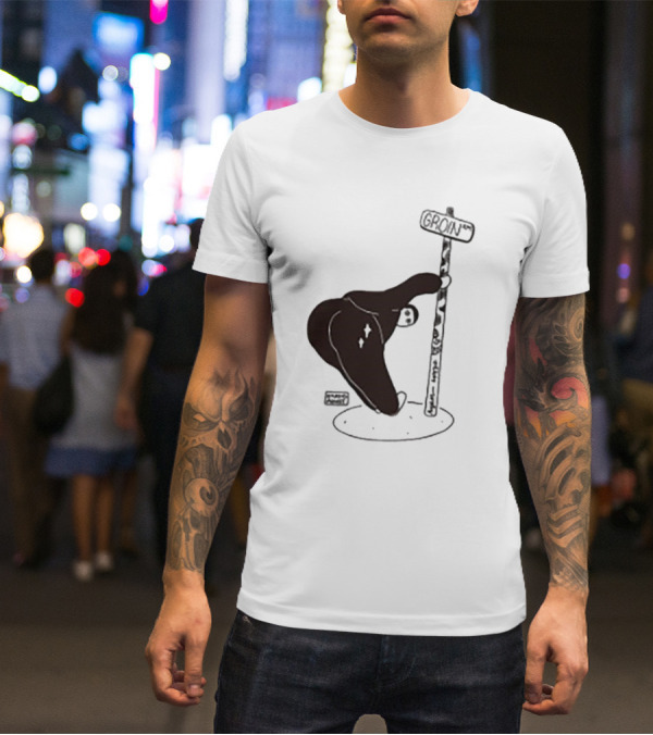 Groin Street Sign With Bandaged Steak Character By Rpwp T-Shirt