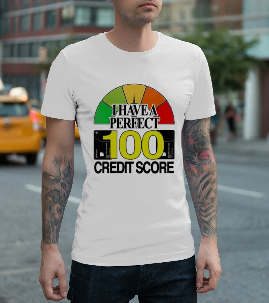 I Have A Perfect 100 Credit Score Gauge Graph T-Shirt