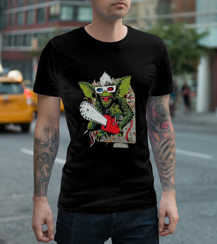 Kingston Falls Chainsaw Massacre Gremlins 3D Glasses T-Shirt