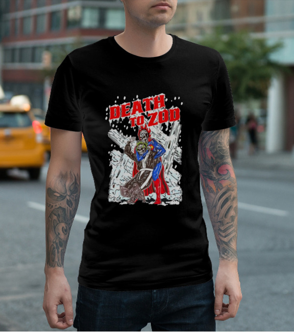 Death To Zod Battle Against Villain In Ice Fortress T-Shirt
