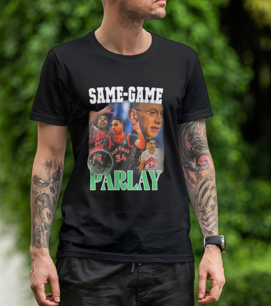 Same-Game Parlay Raptors 34 Basketball Icons T-Shirt