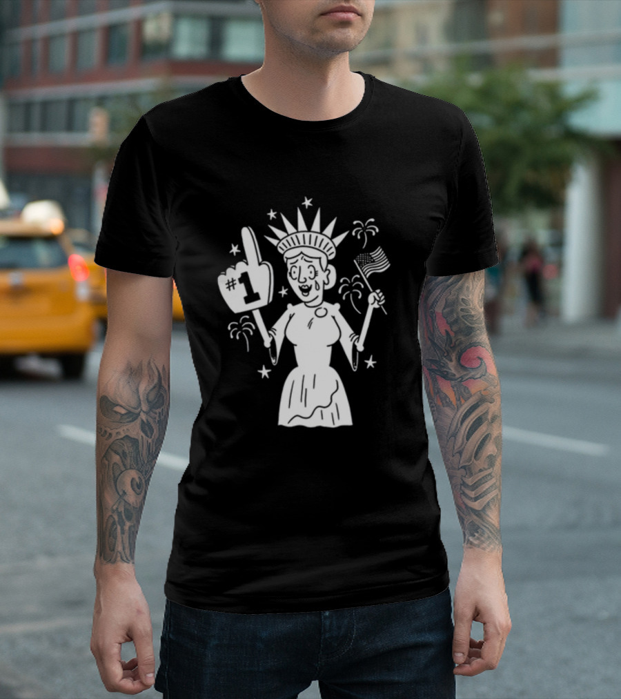 Lady Liberty Patriotic Joy Number One American T-Shirt