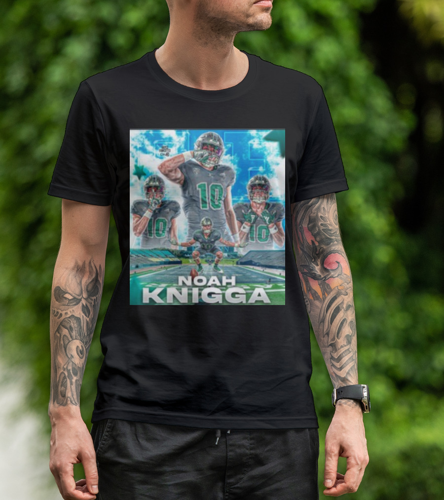NOAH KNIGGA 10 Football Player On Field Performance Highlights T-Shirt