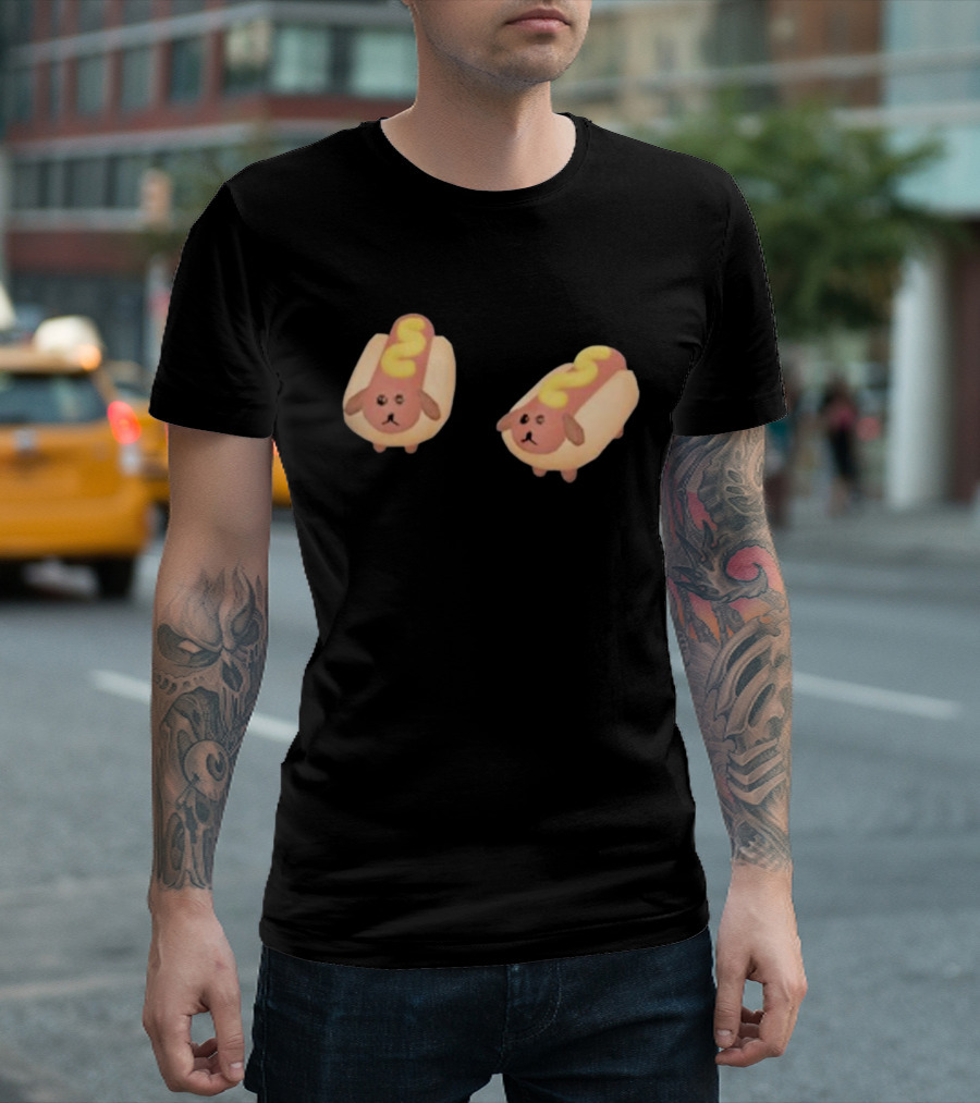 Double Hotdoggy Cute Puppy Snack T-Shirt