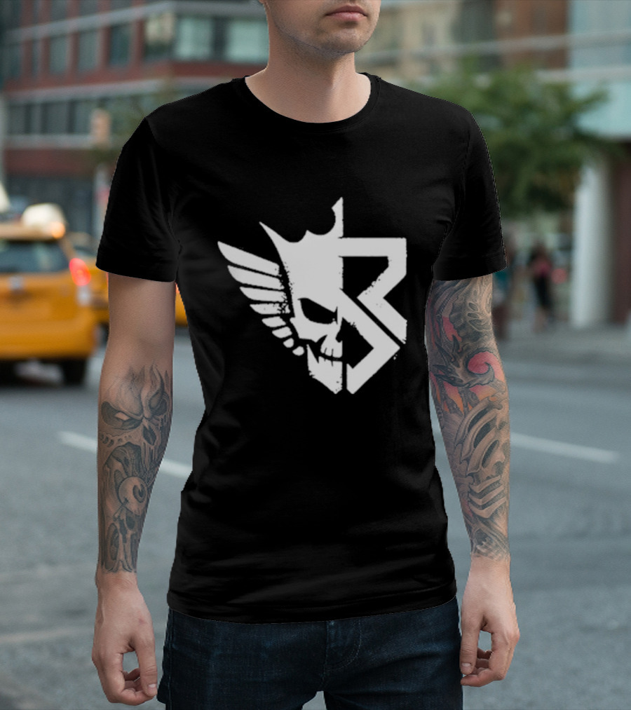 Freakin Nightmare Skull Crown Wings T-Shirt