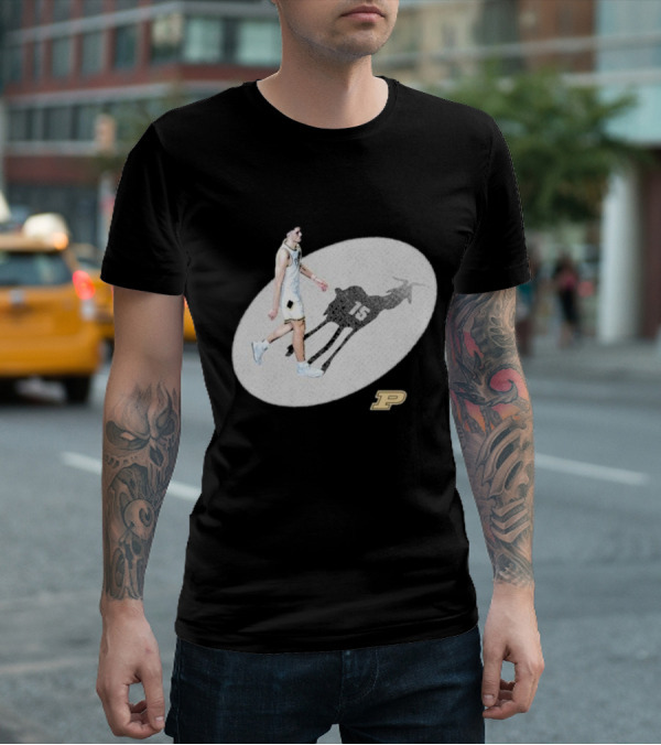 Edey Goat 15 Purdue Boilermakers Shadow Athlete T-Shirt