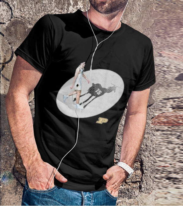 Edey Goat 15 Purdue Boilermakers Shadow Athlete T-Shirt