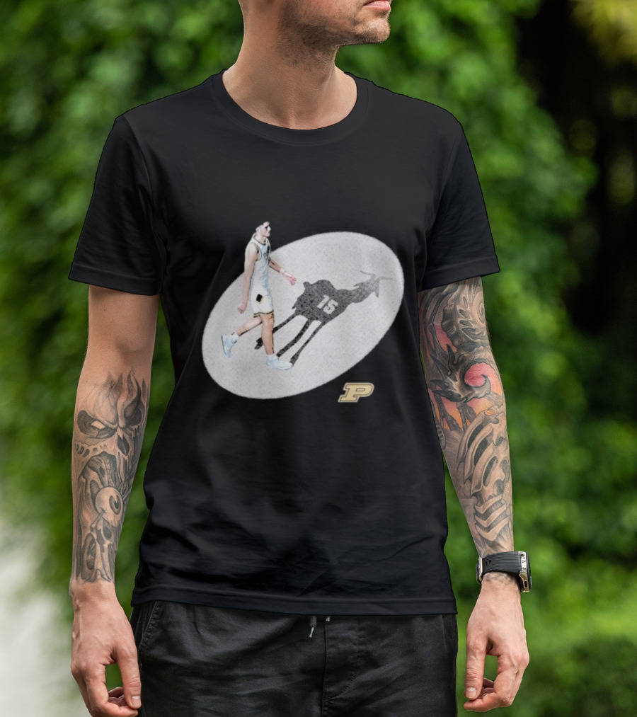 Edey Goat 15 Purdue Boilermakers Shadow Athlete T-Shirt