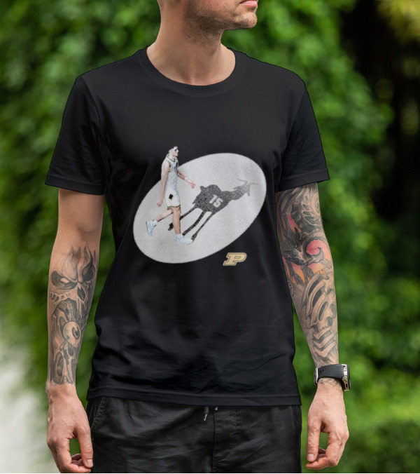 Edey Goat 15 Purdue Boilermakers Shadow Athlete T-Shirt