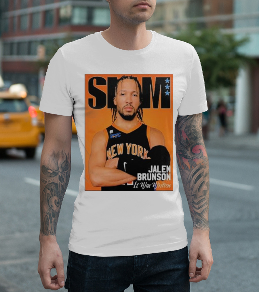 Slam Jalen Brunson New York It Was Written Cover T-Shirt