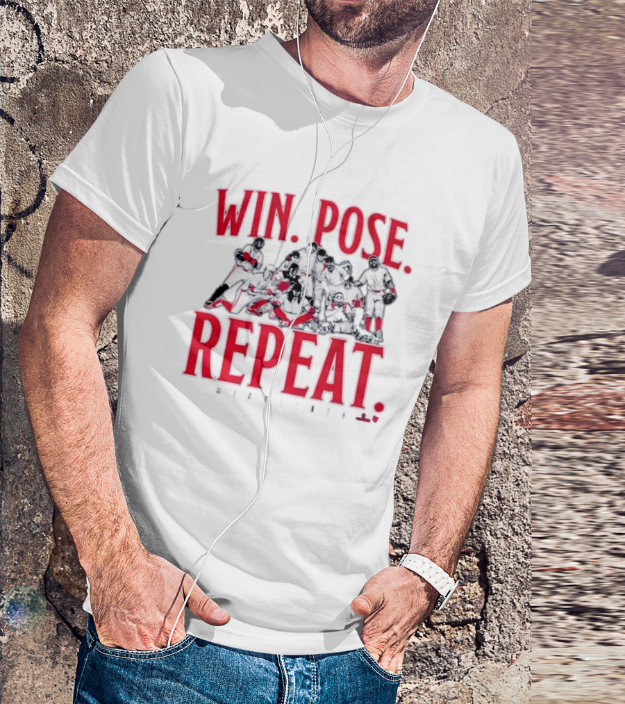 Minnesota Baseball Win Pose Repeat Team T-Shirt