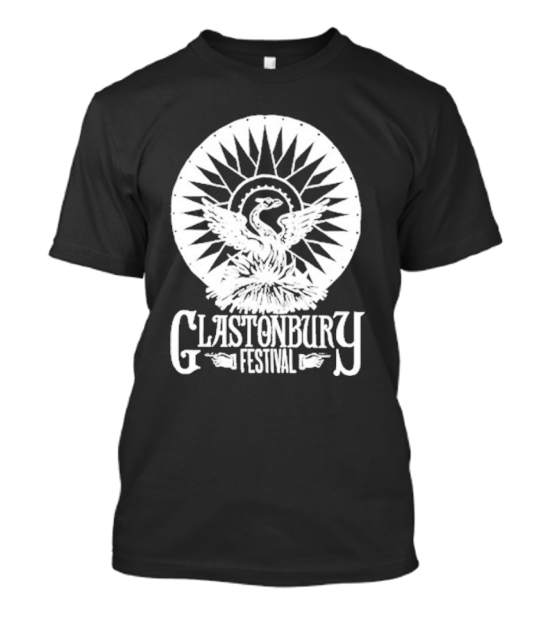 Glastonbury Festival 2024 Rising Phoenix Sunburst Emblem T-Shirt