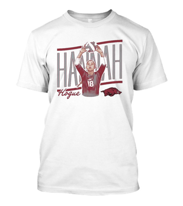 Hannah Hogue Volleyball Number 18 Razorback T-Shirt