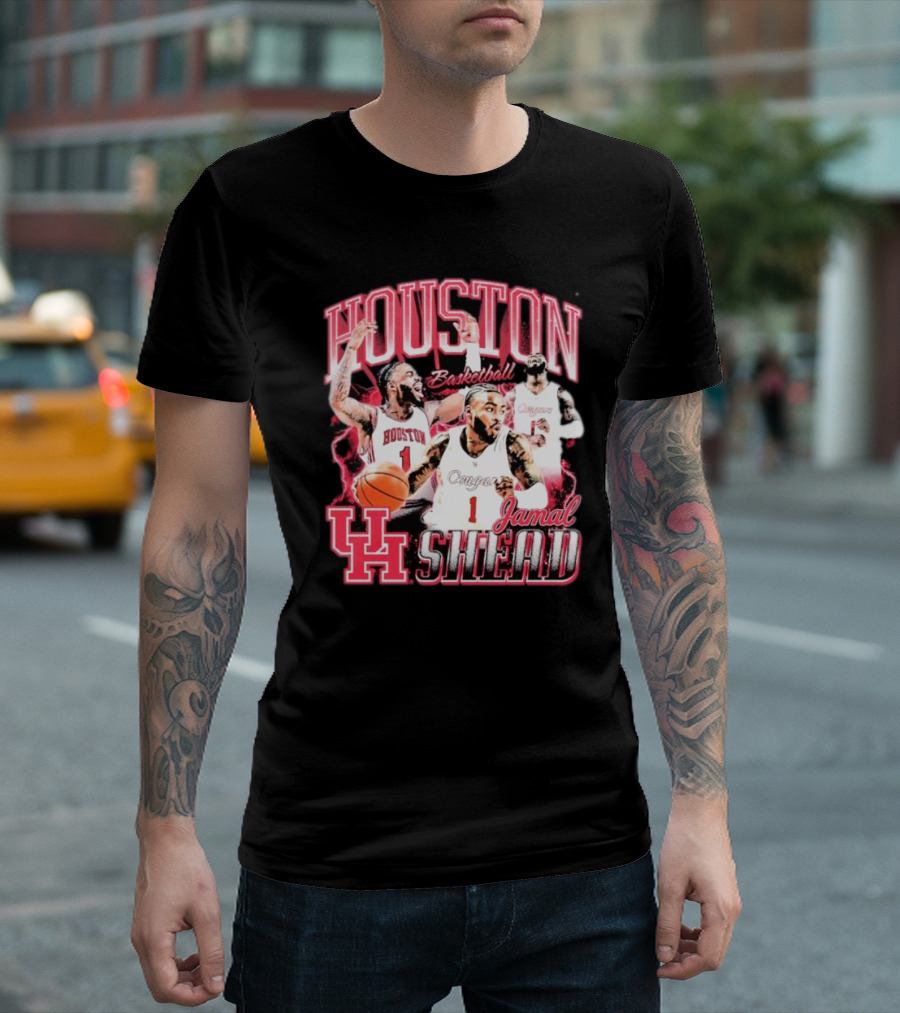 Jamal Shead Houston Cougars Basketball U H T-Shirt