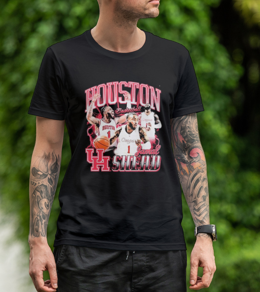 Jamal Shead Houston Cougars Basketball U H T-Shirt