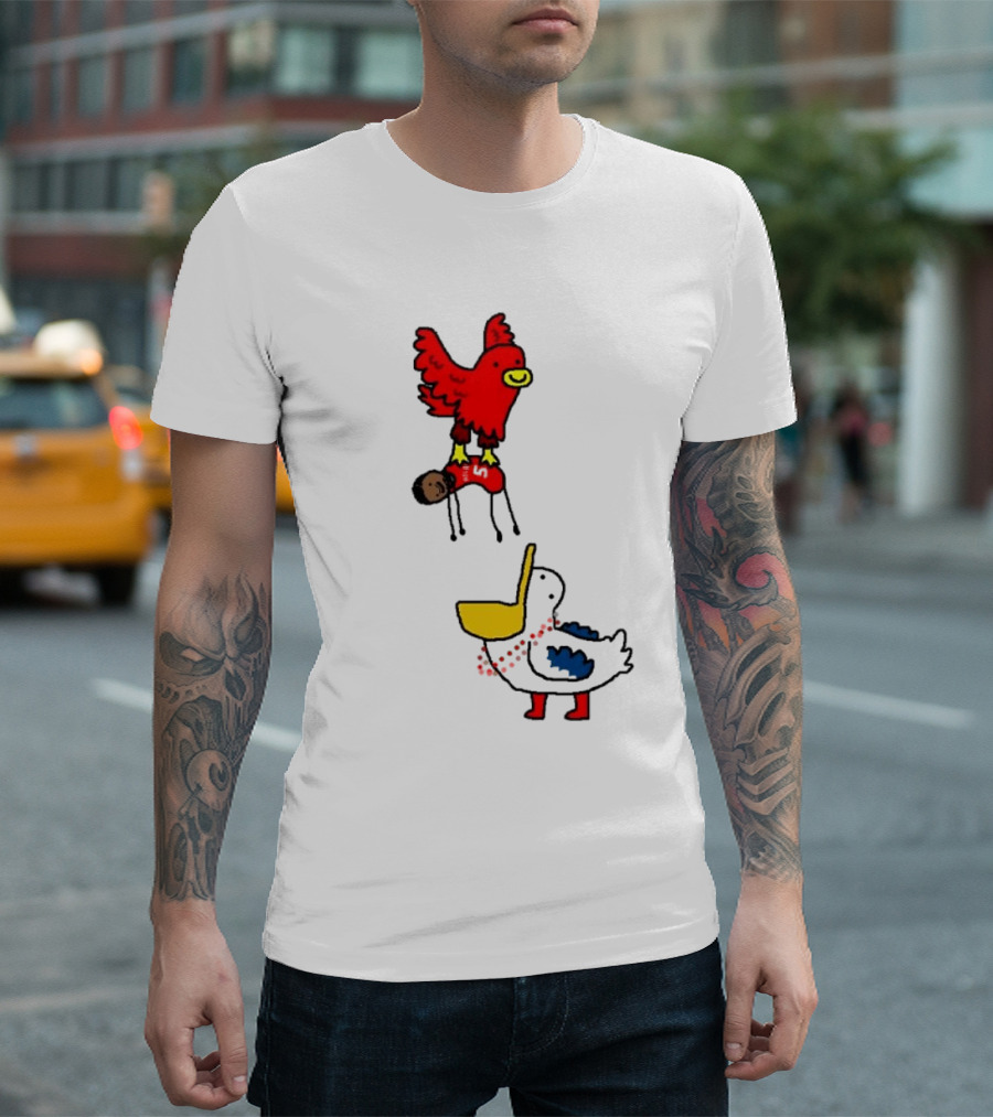 Hawks Trade Dejounte Murray To The Pelicans NBA Paint Bird Dunking Player T-Shirt