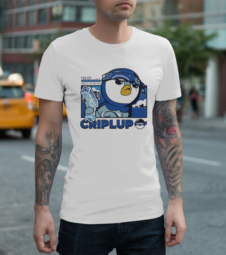 Impjcomics Criplup Comic Blue Bandana Penguin T-Shirt