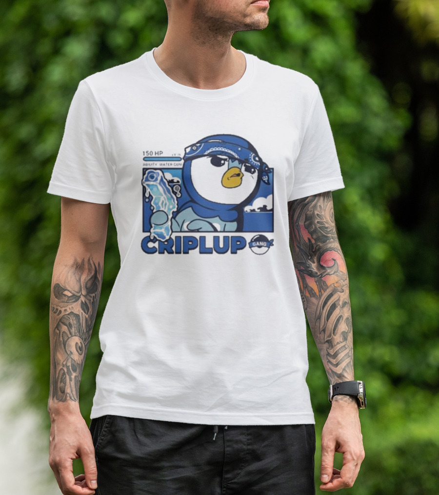 Impjcomics Criplup Comic Blue Bandana Penguin T-Shirt