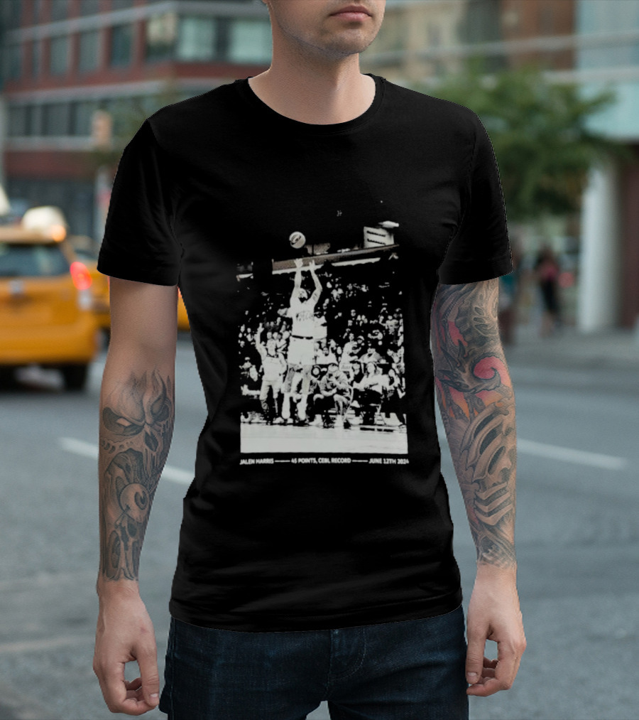 Jalen Harris 45 Points CEBL Record June 12th 2024 Basketball Action Shot T-Shirt