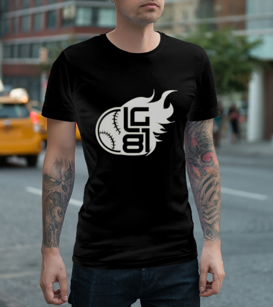 LG 81 Baseball Flames T-Shirt