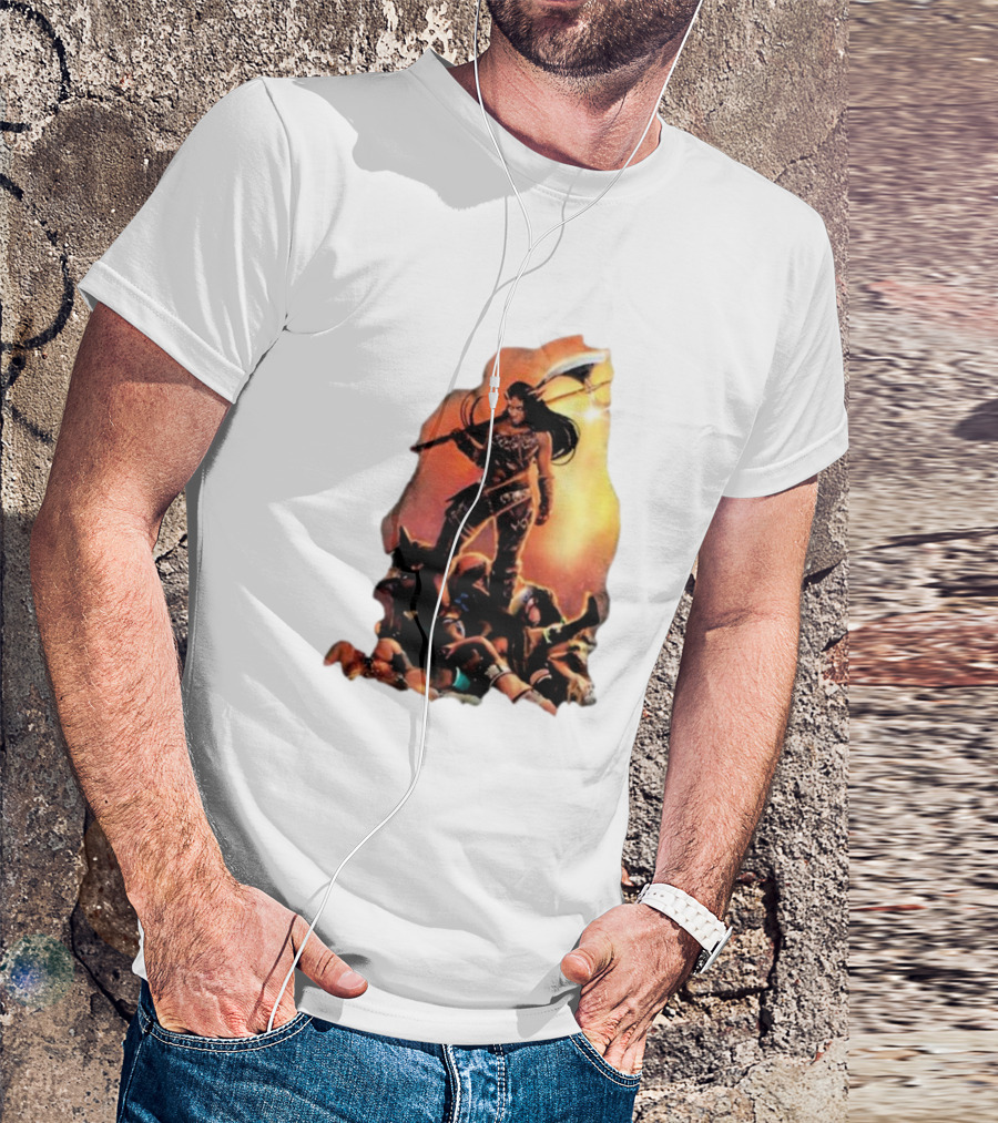 Athena Palmer Warrior Standing Over Fallen Warriors T-Shirt