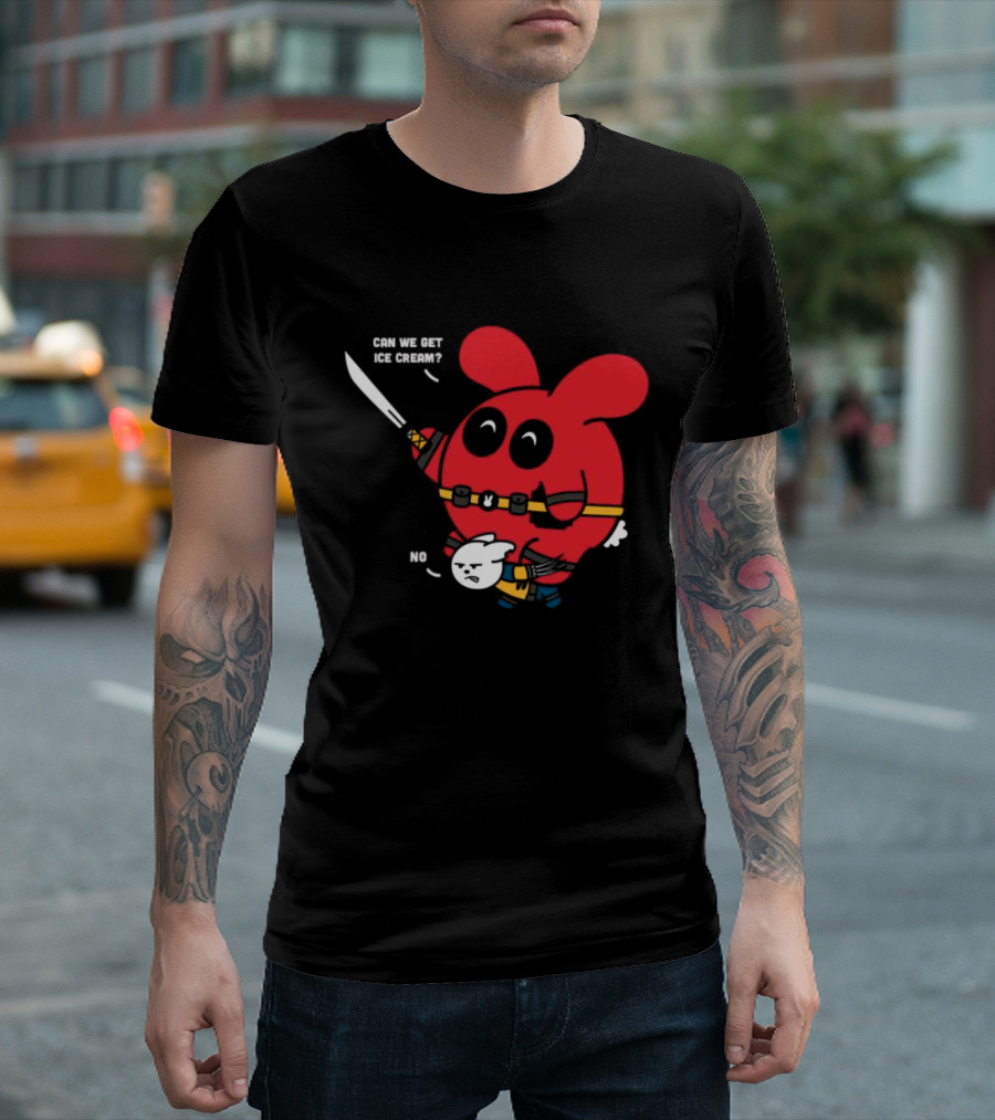 Can We Get Ice Cream No Exclusive Deadpool Rabbit T-Shirt