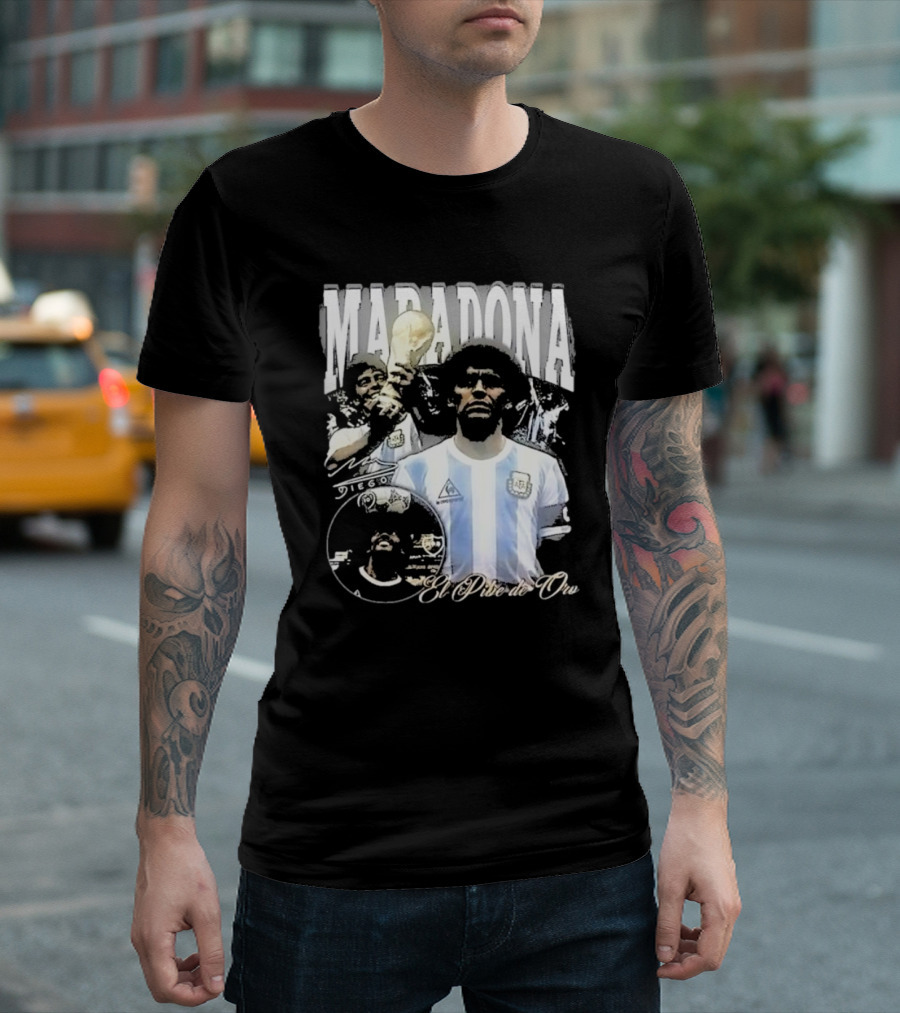 Maradona 2024 Diego El Pibe De Oro Golden Boy T-Shirt