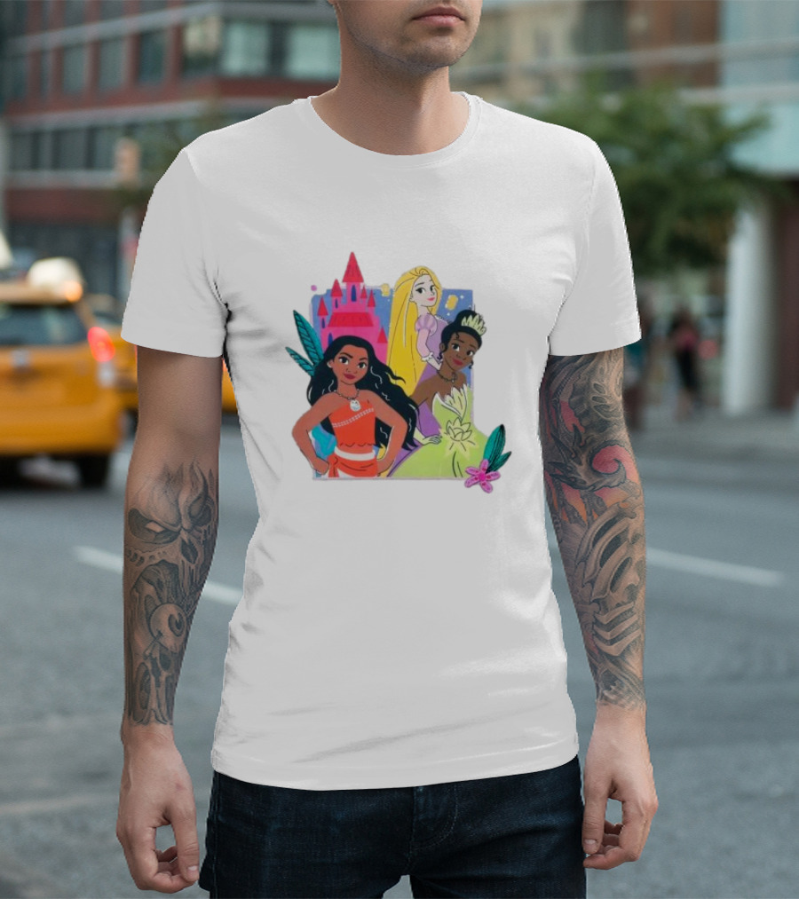 Disney Princess Moana Rapunzel Tiana T-Shirt
