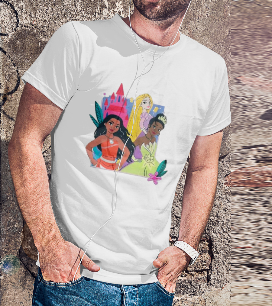 Disney Princess Moana Rapunzel Tiana T-Shirt