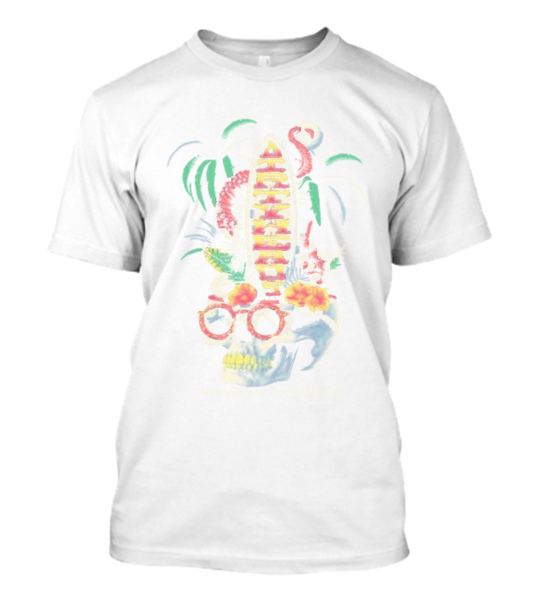 Dirty Heads July 1 2024 Skull Surfboard Floral Red Rocks Morrison Colorado T-Shirt