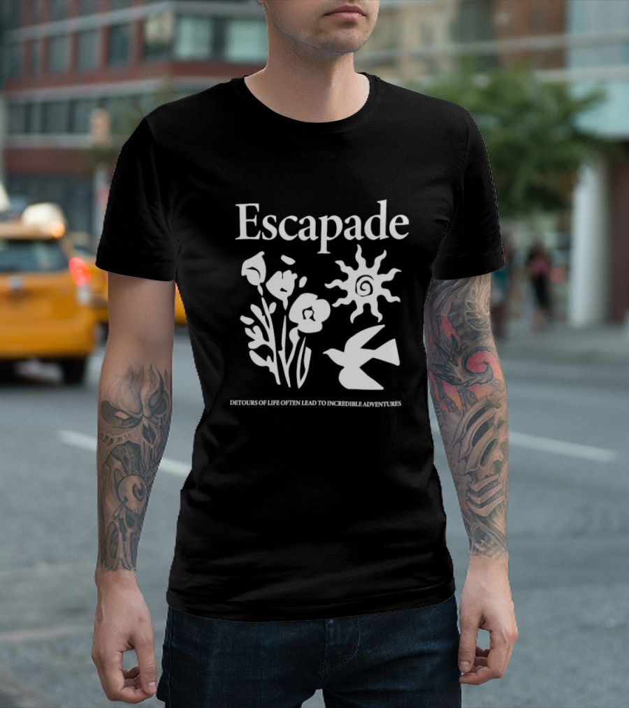 Escapade Sunflower Bird Journey Detours Of Life Often Lead To Incredible Adventures T-Shirt