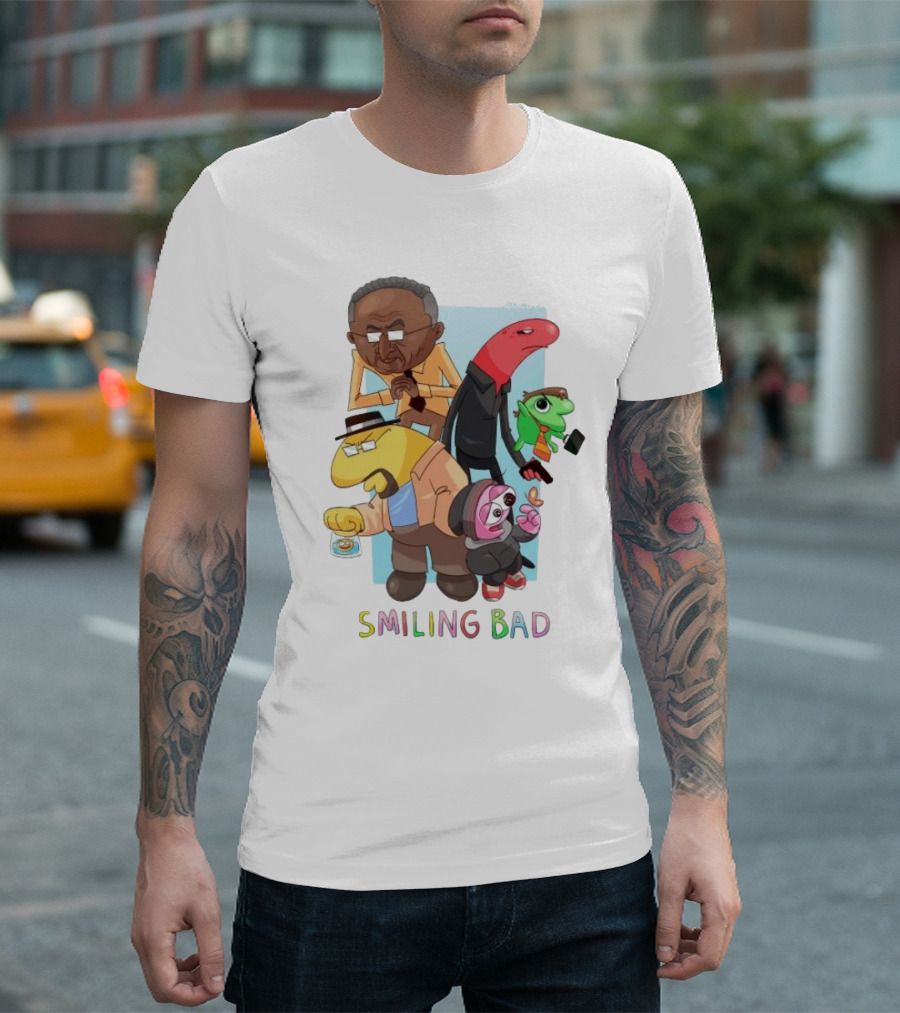 Smiling Bad Characters Joolianee Inspired Cartoon T-Shirt