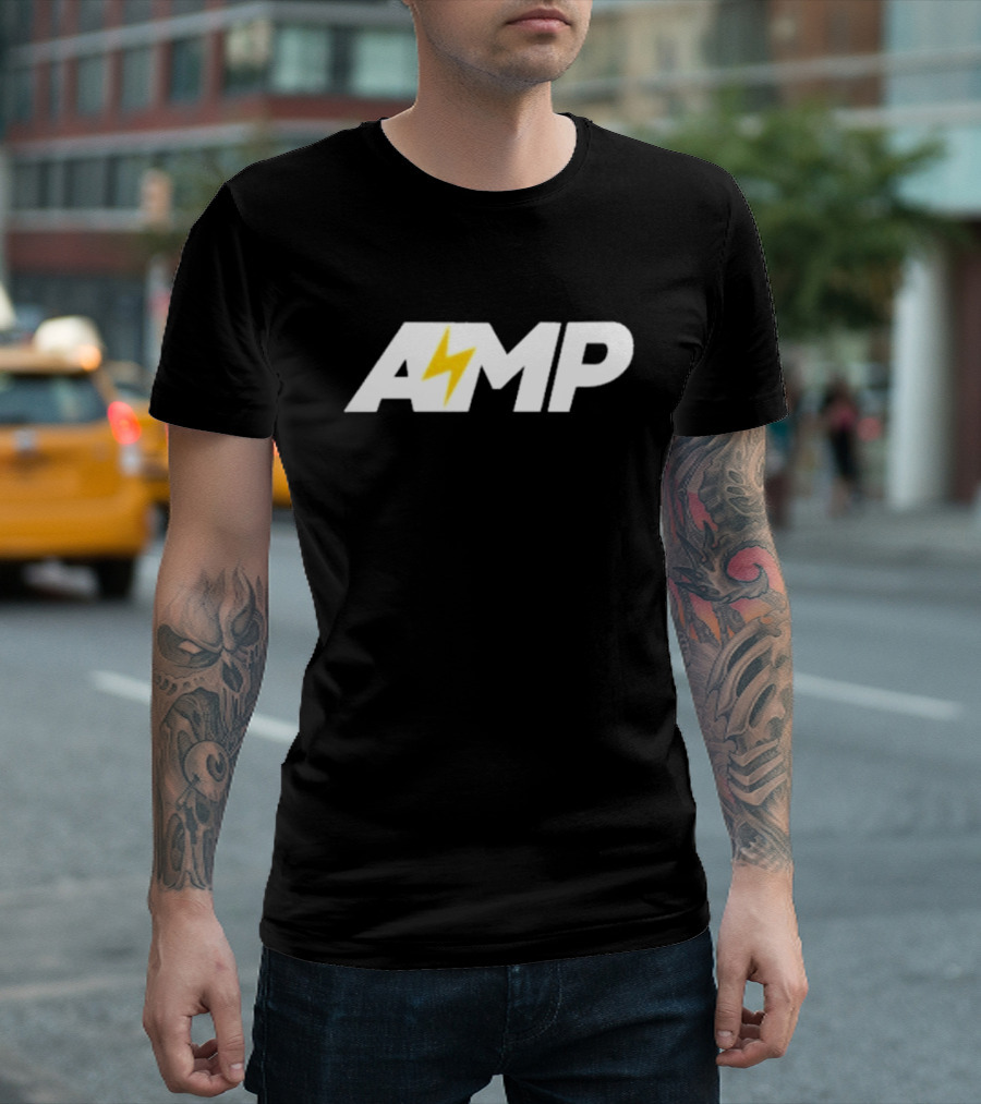 Kai Cenat AMP Farm Logo with Lightning Bolt T-Shirt