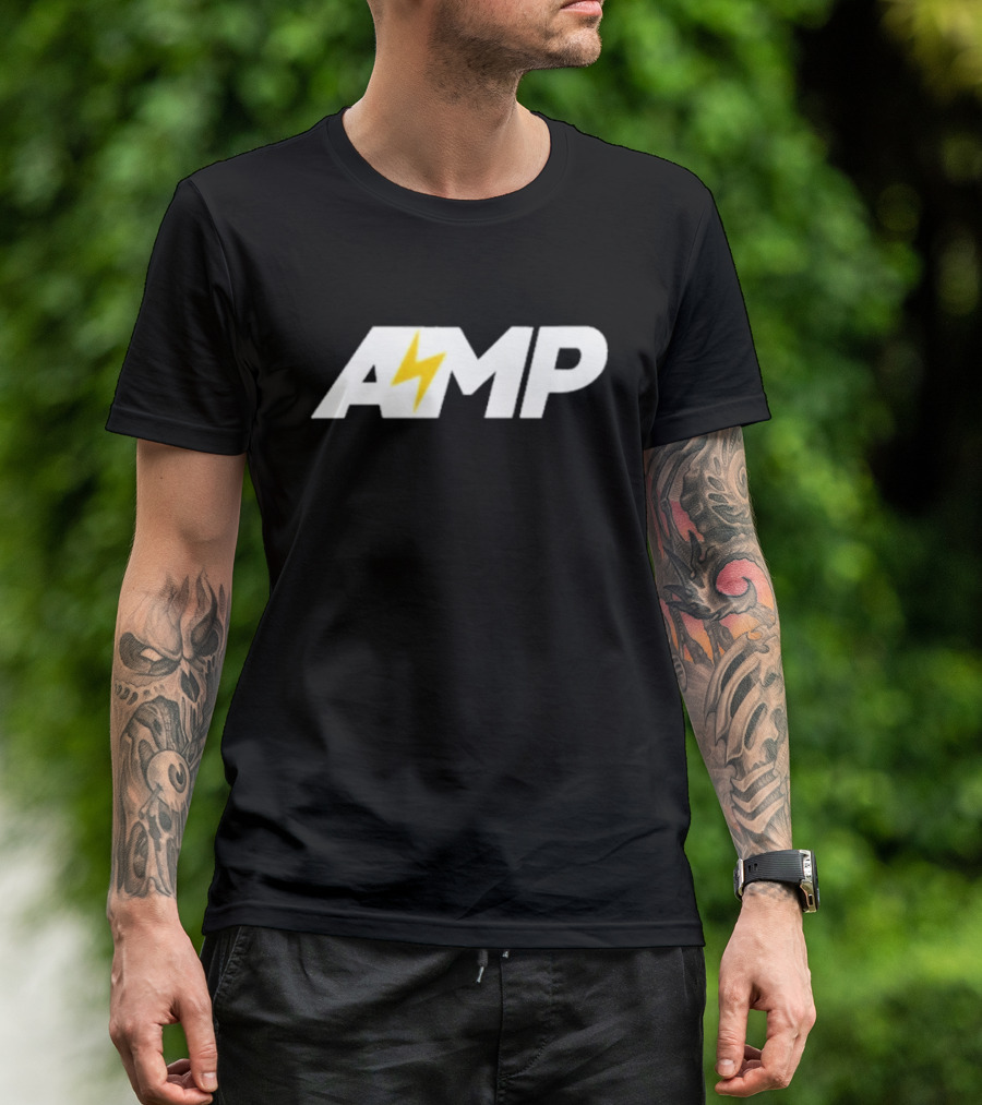 Kai Cenat AMP Farm Logo With Lightning Bolt T-Shirt