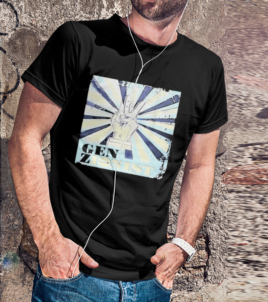 Gen Zionist Peace Sign Victory Hand T-Shirt