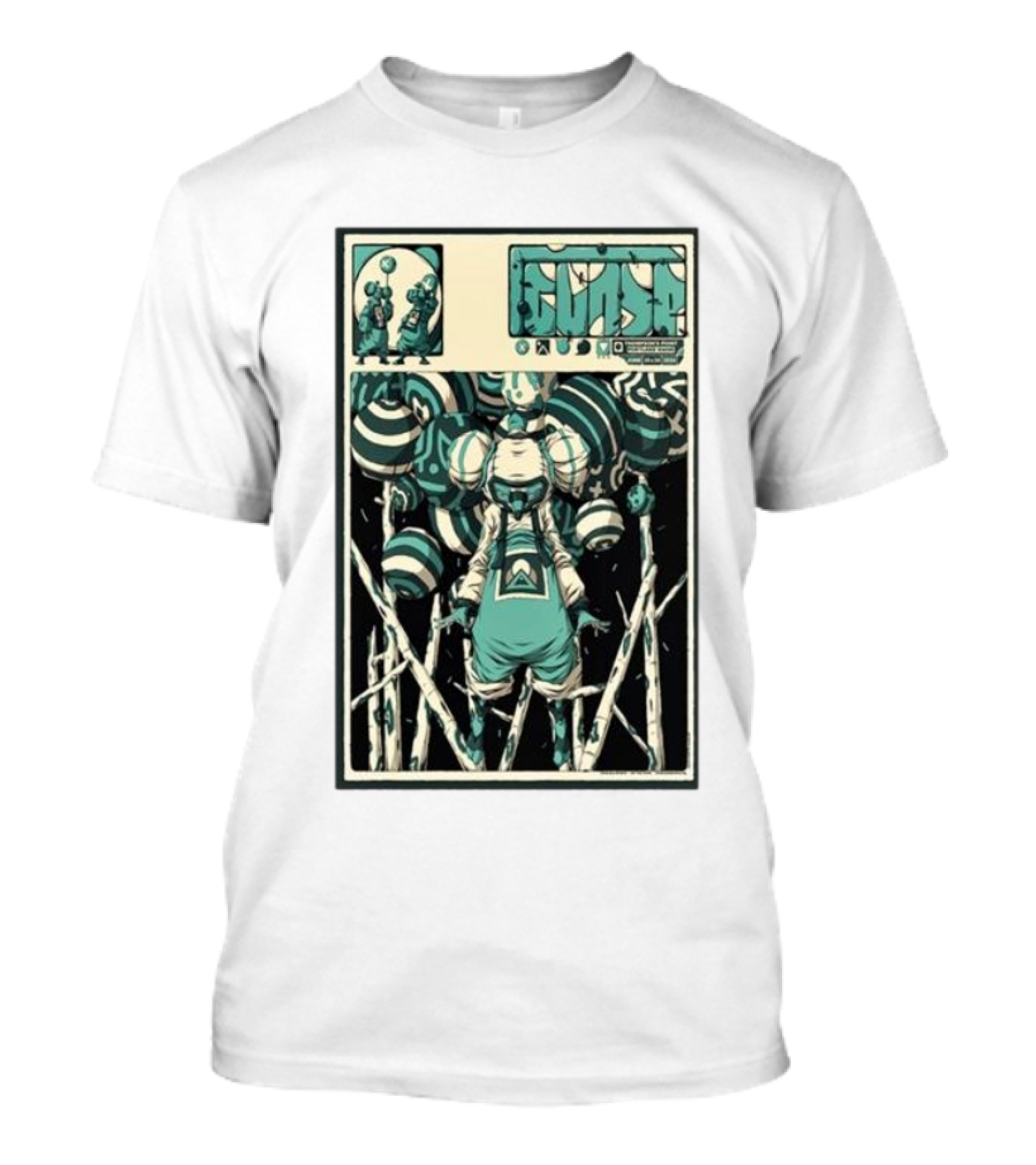 Goose June 25-26 2024 Thompson’s Point Portland ME Balloon Comic T-Shirt