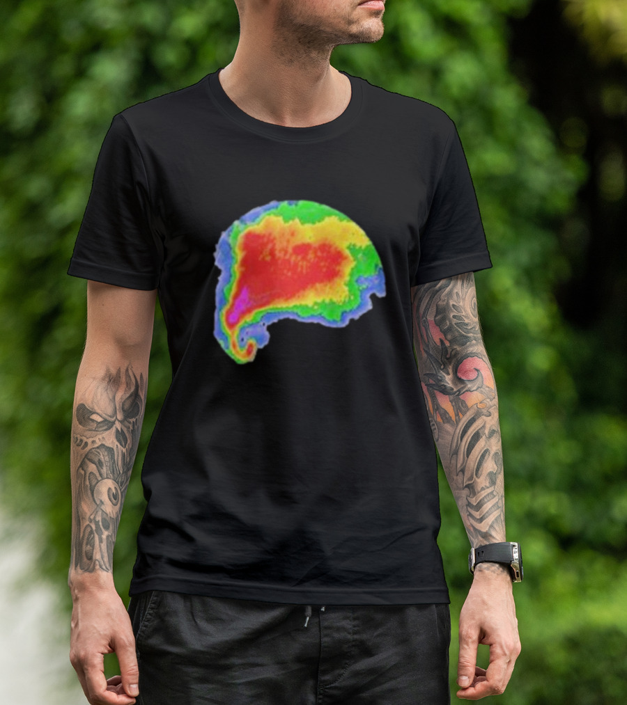 Supercell Weather Radar Heat Map Storm Formation T-Shirt