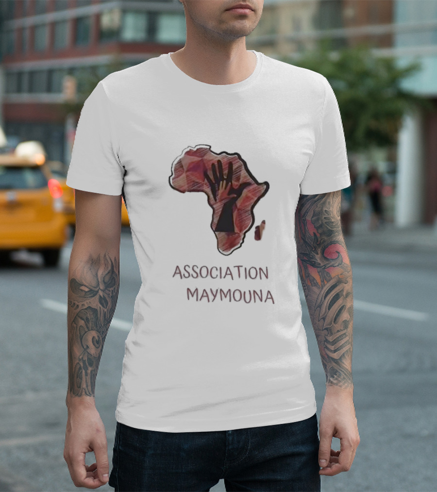 Association Maymouna Africa Map with Hand T-Shirt