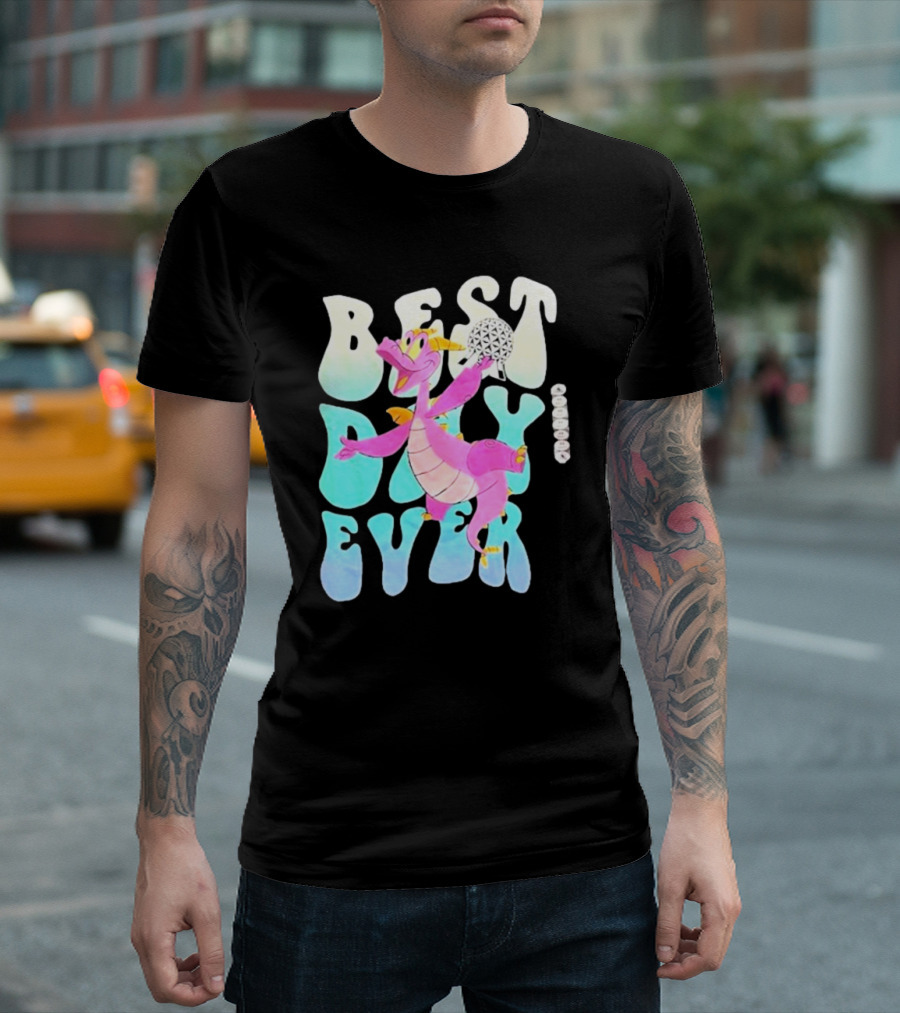 Best Day Ever Figment Dragon Epcot Spaceship Earth T-Shirt