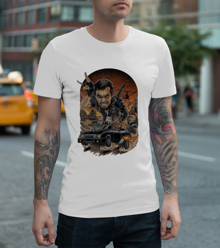 Krisna Okky Mad Max Apocalyptic Road Warrior Scene T-Shirt