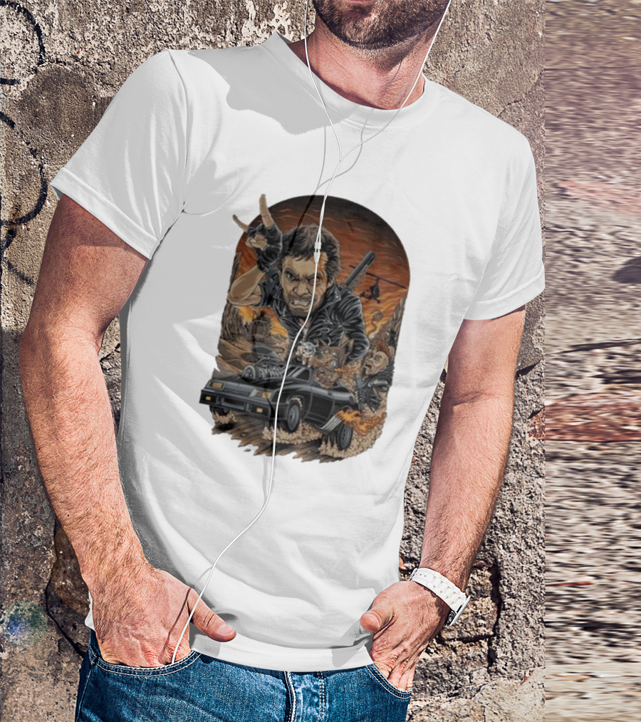 Krisna Okky Mad Max Apocalyptic Road Warrior Scene T-Shirt