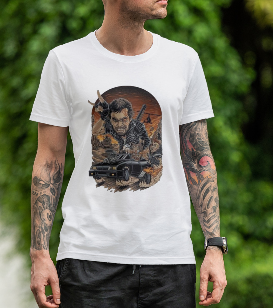 Krisna Okky Mad Max Apocalyptic Road Warrior Scene T-Shirt