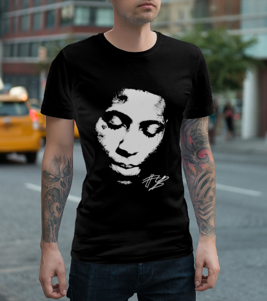 Never Broke Again Lonely Child NBA YoungBoy Signature Black and White Face T-Shirt