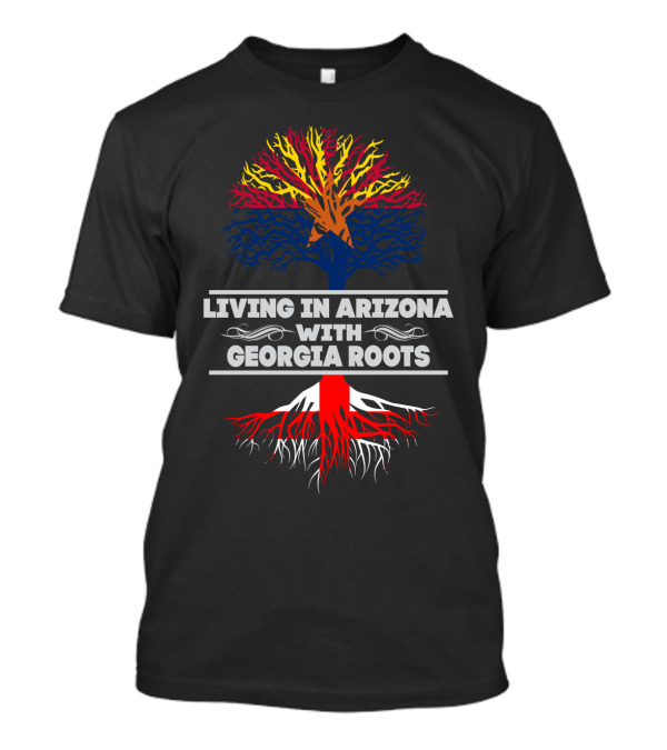Arizona And Georgia Pride: Blending State Roots With Symbolic Tree T-Shirt