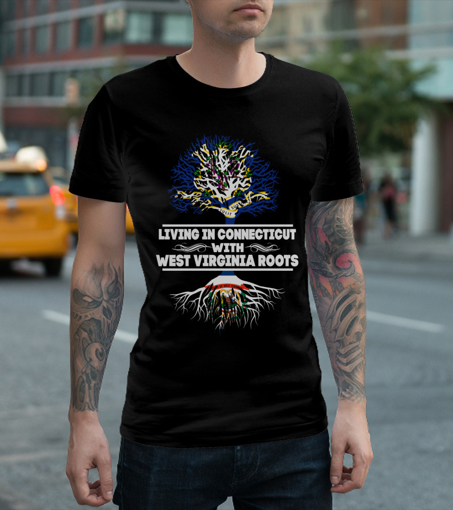 Connecticut Home West Virginia Heritage Tree T-Shirt