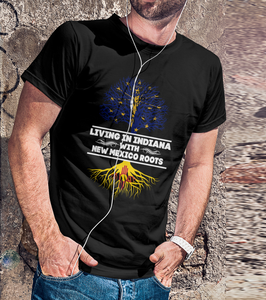 Embracing Indiana Life With Deep New Mexico Heritage Symbolism T-Shirt
