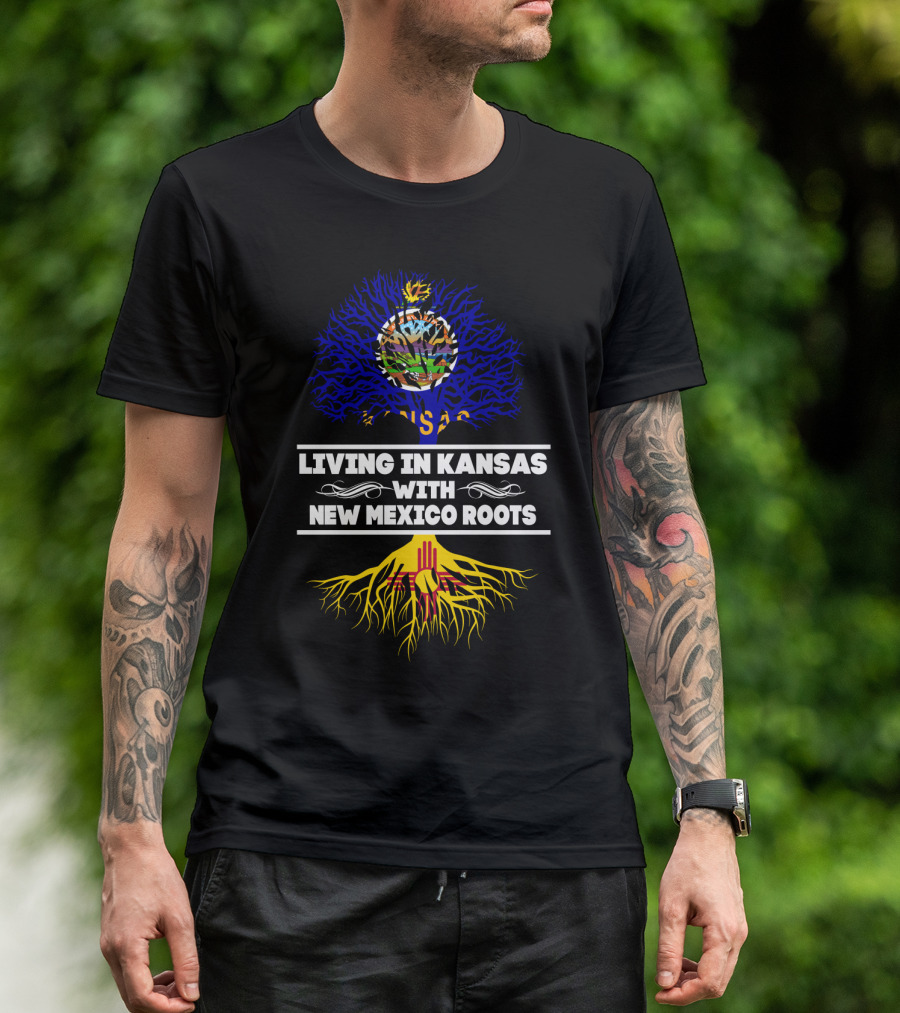Kansas Life New Mexico Heritage Tree With State Flags T-Shirt